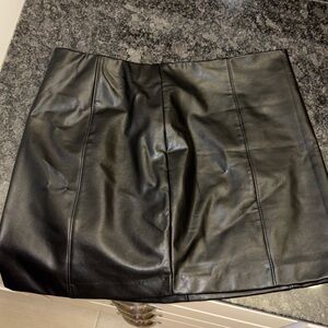 Black Leather Skirt
